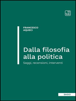 cover image of Dalla filosofia alla politica